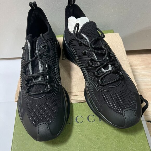 MEN Gucci Gucci Run Sneaker 'All Black' 714658-USM10-8442 - Picture 1 of 9
